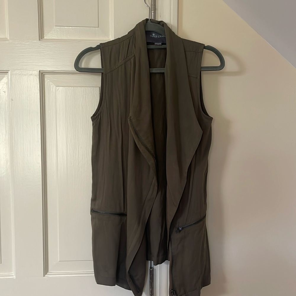 Paper Crane Army Green Vest SM